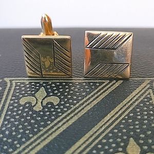 Vintage Gold Cufflinks Square